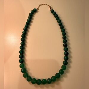 J Crew Green Beaded Necklace